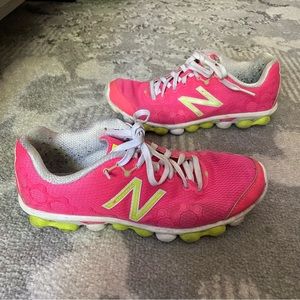 New Balance Ionix Neon Pink with Neon Yellow Trim Athletic Sneakers